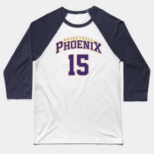Phoenix Basketball - Player Number 15 Baseball T-Shirt